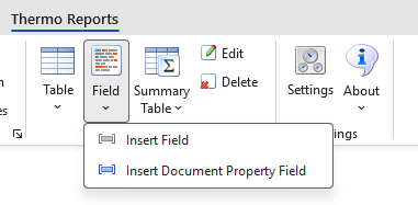 insert document property field